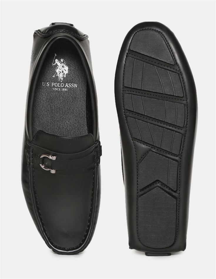 U.S. Polo Assn. Footwear Men Black Slip On Loafers